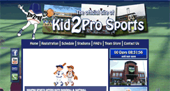 Desktop Screenshot of kid2prosports.com